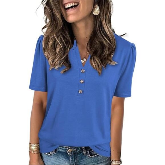 Women’s Summer 2025 Casual Tee – Loose Fit Short Sleeve Fashion Top for Everyday - Picture 6 of 6